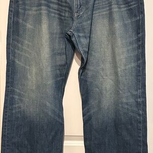 Carhartt Men's Straight Jeans in Faded Blue Denim